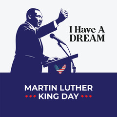 Martin luther king day celebration illustration