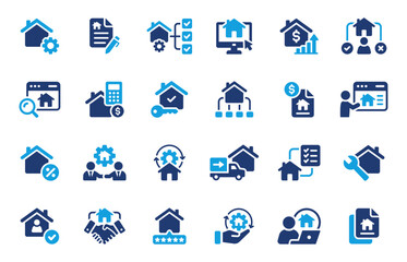 Real Estate and Property Management Icon Set: Vector Collection