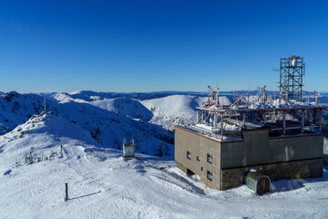 Jasna Chopok , widoki ze szczytu na inne szczyty Tatr Niżnych
