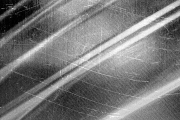 Vintage distressed old photo light leaks, film grain, dust and scratches transparent texture overlay with vignette border. Dirty gritty grunge analog retro effect background with copy space.