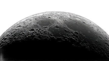 Moon night sky celestial space galaxy isolated on transparent background