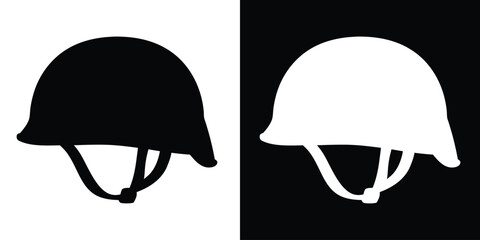 military helmet silhouette vector, army helmet icon