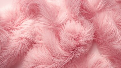Detailed view of pink fur with fluffy surface and gentle wave structure, suitable for layout backgrounds