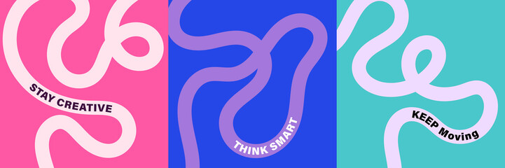 Vibrant abstract poster with flowing shapes in warm colors featuring colorful, fluid wavy lines for a dynamic, modern feel, motivational design typography for creative wall art