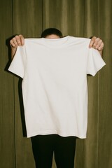 Blank white t-shirt display