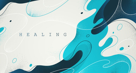 Abstract vector background with smooth fluid lava shapes, curve lines and shapes abstraction art, liquid flow relaxing amorphous illustration.