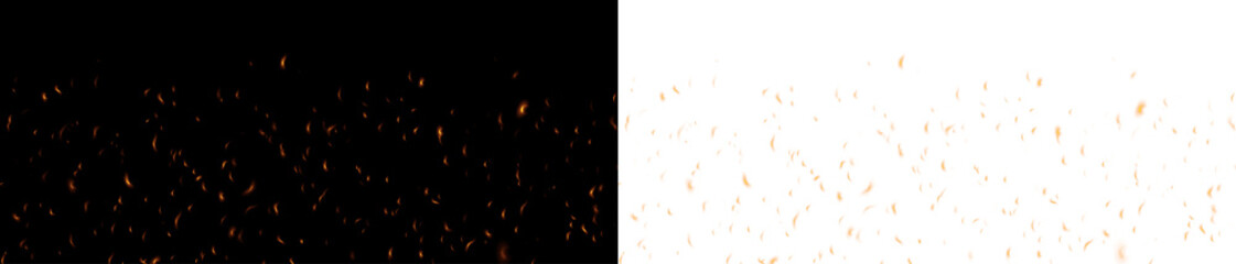 Softly rising flames with shimmering light edges and realistic burning effect. Warm fire flow on transparent background.