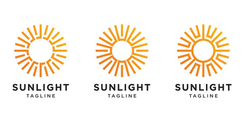 Modern sunlight logo design collection