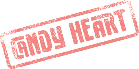 ANDY HEART red grunge stamp offers a charming vintage texture element for creative projects