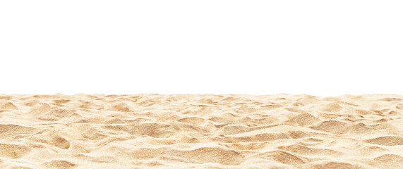 Panorama of tropical beach with white sand and turquoise water with copy space.