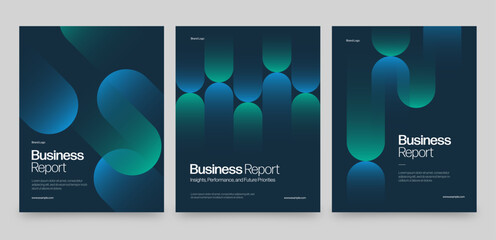 Brochure Cover Template in Modern Creative Abstract Style for Annual Report & Company Profile Layout
