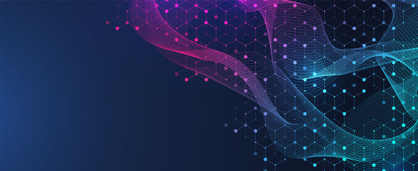 Abstract digital blockchain cube blocks concept. 3D big data cubes quantum computer technology idea. Artificial intelligence data core cubes design element illustration