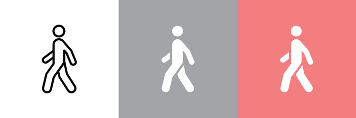 編集可能な歩行者のベクターアイコン