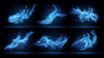 Hand drawn doodle fire flame set with scratched grunge texture for indie branding