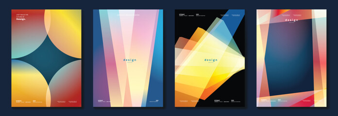 colorful abstract poster background vector background with orange yellow blue red colors. Modern design for poster, cover, and branding.