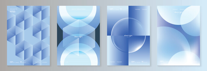 blue geometric poster background vector background with lightblue blue white colors. Modern design for poster, cover, and branding.