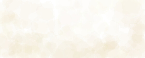 Soft beige watercolor effect background. Light ecru watercolour gradient texture. Cream blurred paint splashes wallpaper for birthday or wedding design. Vector feminine pale ivory marble backdrop
