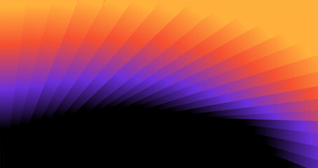 Vector trendy abstract creative minimalist print and composition with bright gradient colors and copy space for text - horizontal banner, design template for social media posts and stories