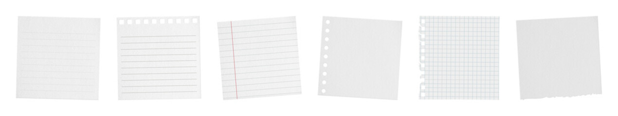PNG Variety of blank paper sheets on transparent background