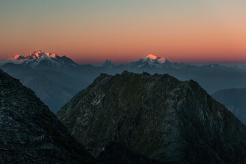 sunrise over the mountains