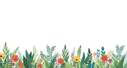 Community Participation in Earth Day Clean Up with Floral and Green Plant Background for Promotional Purposes