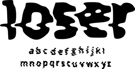 Loser Psychedelic Melt Display Font – Wavy Distorted Retro Typeface with Liquid Groovy Letterforms for Trippy Posters, Indie Music Covers, Streetwear Branding, Experimental Graphics & Funky Typography