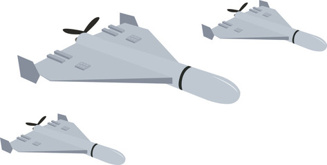 Iran drones shahid war fighter drones world war Military Suicide Drones or Kamikaze Loitering Munition Illustration