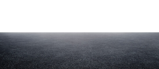 3d Dark asphalt road surface with transparent background