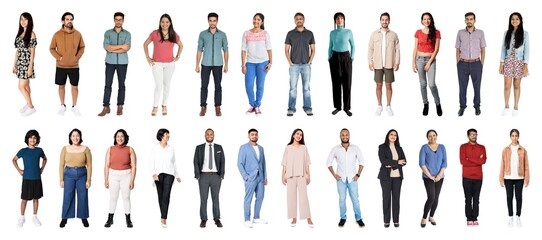 Diverse group of people standing