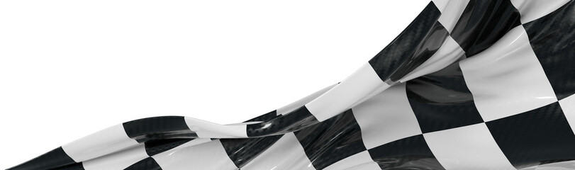 Dynamic waving checkered racing flag. Symbol of speed, competition, and finish line. Perfect for motorsport and victory