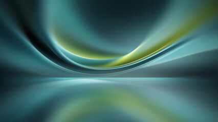 Vibrant Waves of Color Flowing Through a Serene Space
