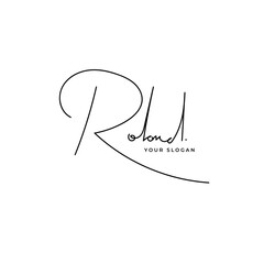 Roland name signature logo vector design
