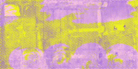 Colorful halftone overlay print texture vector background retro risograph grain noise grunge punk poster aesthetic design