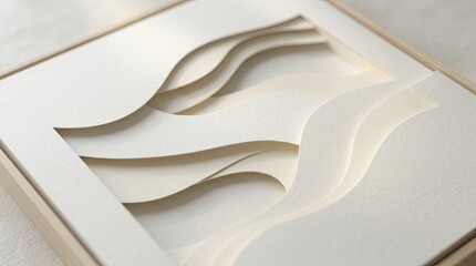 Elegant Paper Art with Layered Curves for Creative Design