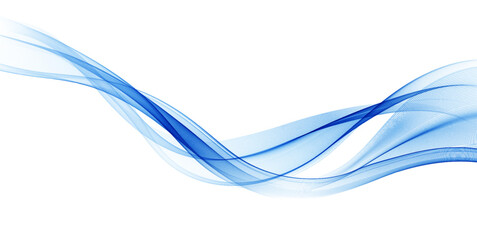 Abstract Background, Transparent Waved Lines. Soft Blue Smoke Wave BG. Colorful Gradient Flowing Wavy Lines. Vector illustration.
