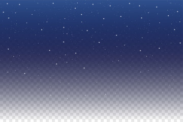 Night sky background with light blue transparent effect. Vector starry galaxy with dust of shiny sparkles. Cosmic abstract fantasy gradient illustration with glittering particles