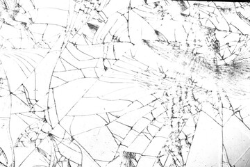 Abstraction of broken glass cracks. The texture of the damaged phone screen.