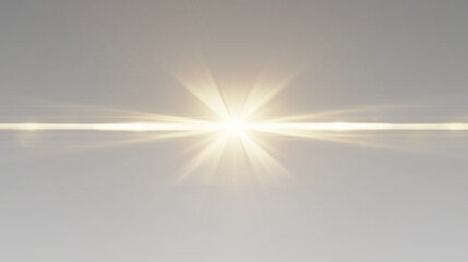 Bright light beam radiating from the center, creating a starburst effect against a soft gradient background, ideal for abstract or design applications