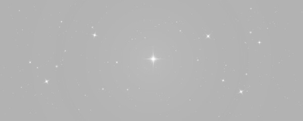 Sparkling stars twinkle in night sky with deep space galaxy glowing cosmic starlight, star, starry, starburst and celestial universe background isolated on transparent background