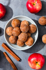 Homemade Autumn Apple Cider Donut Holes