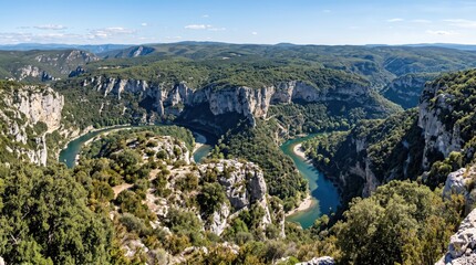France Ardèche Gorges Canyon Landscape