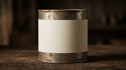 Label Mockup Rusty Vintage Tin Can Rustic Product